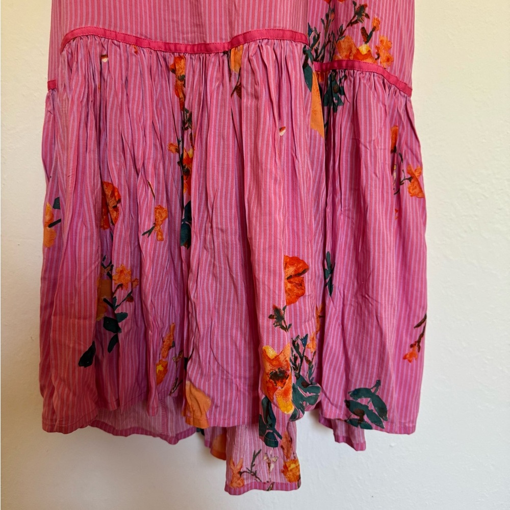 Free People - Floral Pink Midi/Maxi Dress - Size M - Picture 3 of 10